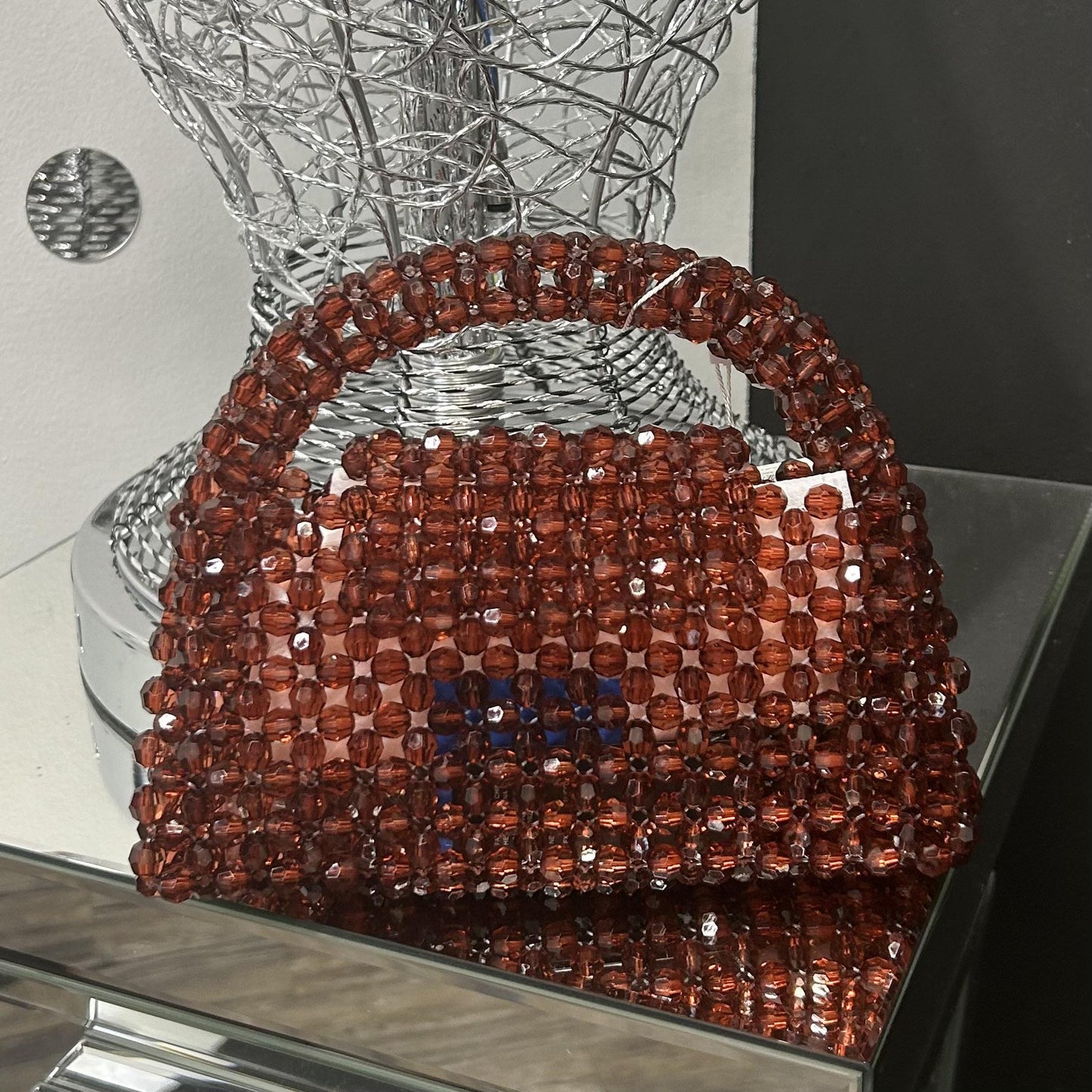 BEADED BAG (WINE)